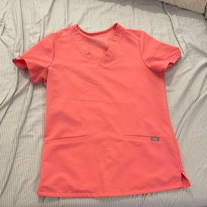 FIGS RETIRED NEON PINK SCRUBS - Casma Top (XS) & Zamora Joggers (SMALL).